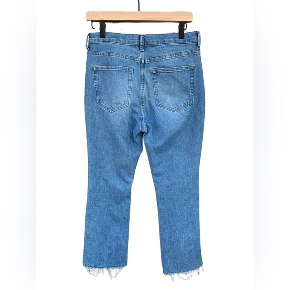 Everlane Straight Crop Jeans Raw Hem Blue 29 Regular | Faded Light Wash - Picture 4 of 7